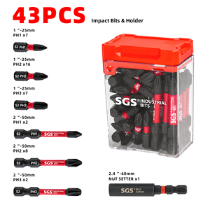 43PCS Source Factory 1/4 PH Impact Screwdriver <strong>Bit</strong> With Extension Screwdriver <strong>Bit</strong> <strong>Set</strong> with Storage Box Portable Tool Kit - Product Image 3