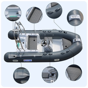 12-Ft 3.6m PVC Inflatable Fishing <strong>Boat</strong> with Fiberglass Hull CE Certified - Product Image 6