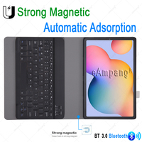 BT Ibrani Keyboard Case untuk Samsung Galaxy Tab A7 2020 10.4 10.1 2019 10.5 A6 2016 S7 S6 Lite S5e S4 10.5 Tablet Cover