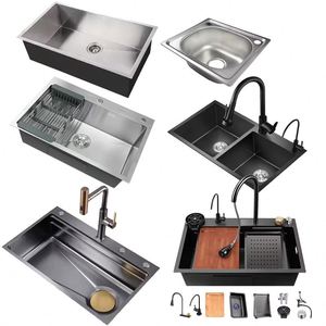Agent d'achat : Évier de cuisine noir double cuve carré sous plan de travail de haute qualité – Agent d'achat à l'étranger - Product Image 1
