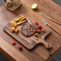 Planche à découper pliable en bois d'acacia avec poignée, durable, écologique, grande planche à découper pour la cuisine
