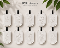 Diffuseur de parfum en plâtre double face personnalisé avec logo en relief pour cadeaux d'entreprise et promotions de marque