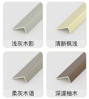 Accessoires de revêtement de sol à angle droit en forme de L de couleur de grain de bois en PVC bandes de bord de seuil de plancher en bois et bandes de boucle d'angle