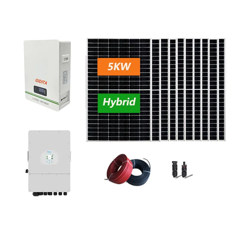 Wholesale Solar System Kit 5KW 8KW Solar Energy Storage Systems Hybrid Solar System