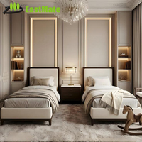 Fabricant chinois de meubles d'hôtel, ensemble de chambre d'hôtesse personnalisé, construction en bois massif, design moderne, lit king-size
