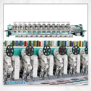 Customized 12heads Towel Embroidery Machine Flat Computerized Towel Embroidery Machine