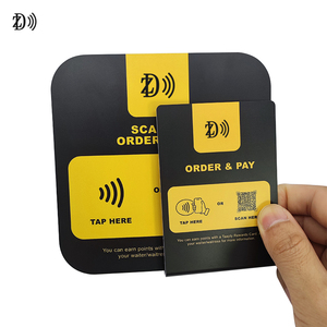 Tag Menu RFID Touchless con Codice QR per Ristorante Stampato 13.56MHz in PVC <span class=keywords><strong>da</strong></span> Tavolo - Product Image 3