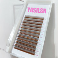 YASILASH Extensions de cils 5D en forme de fleur, cils en éventail volumineux et moelleux, cils pré-faits