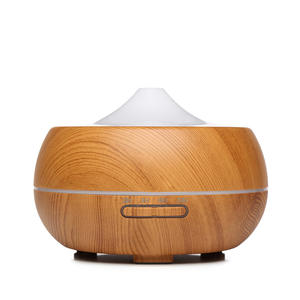 Wood Grain Aroma Diffuser Humidifier 0.5L With <b>Light</b> And <b>Timer</b> For Home Spa Use - Product Image 1