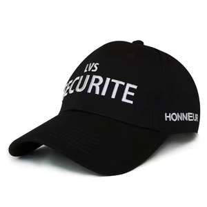 Custom Logo High Quality Embroidery Black Security 5-Panel <b>Hat</b> Cap Sporty Style Baseball Cap for Headwear - Product Image 3