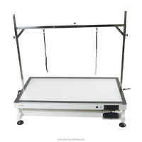 Table de toilettage électrique professionnelle Shernbao FT-873 en fer avec LED, double vérin à ciseaux, hauteur réglable 29-112 cm, capacité 120 kg, design moderne