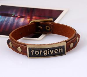 Bijoux pour hommes Bracelet large en cuir noir Bracelet Croix Hibou Jésus <span class=keywords><strong>Ancre</strong></span> Rose Bracelet - Product Image 6