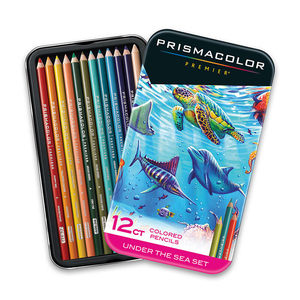 Prismacolor Thunderbolt Horse Water World Color Series, ensemble de crayons et pinceaux professionnels pour artistes, emballage en boîte en fer - Product Image 1