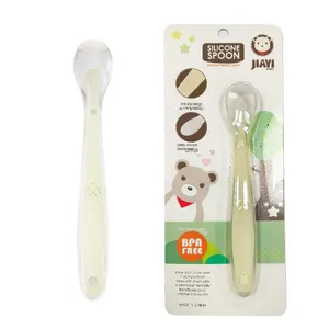 Cuchara <span class=keywords><strong>de</strong></span> Silicona Suave para Bebés, Vajilla Infantil para Aprender a Comer, Venta al por Mayor Jiayi - Product Image 4