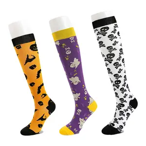 Custom Logo Professional Thick Terry Knee High Sport Halloween Compression Socks