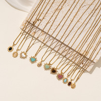 Collier minimaliste en pierre naturelle en forme de cœur avec une pièce en acier inoxydable de qualité supérieure