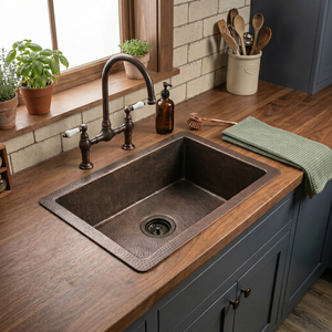 Hot Sale Modern Design Household Polished Surface Copper Antique Washed <b>Sink</b> With <b>Strainer</b> Kitchen Use From Indian Exporters - Product Image 1
