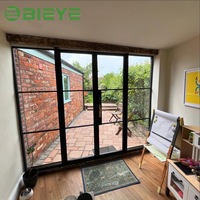 Ventanas de Aluminio Arqueadas con Doble Acristalamiento, Aislamiento Térmico Low-E, Marco Negro Moderno y Lujoso, Estilo Europeo para Villa, Resistentes al Viento