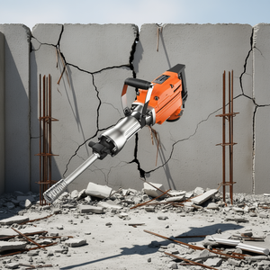 Martillo Demoledor Eléctrico de 2200W SDS Max con Mango en T, Taladro Industrial para Romper Hormigón, 220V, Enchufe Europeo - Product Image 2