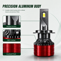 Ampoule de phare LED H7 haute luminosité pour l'amélioration de l'éclairage automobile, 30W 5000LM 12V Lampe en aluminium pour une large compatibilité avec les véhicules
