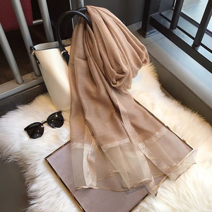 Di lusso delle donne di marca di estate della sciarpa di sciarpe di seta scialli della signora avvolge morbido pashmina femminile Echarpe Designer beach stole bandana - Product Image 4