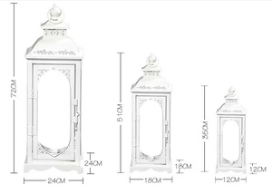 Candelieri in Metallo Stile Retrò Europeo, Lanterne in Ferro Battuto e Vetro, Ornamenti da Tavolo, Accessori per Matrimoni, Decorazioni per la Casa - Product Image 6