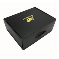 Boîte d'emballage noire jetable portable avec impression personnalisée en gros Logo Design Insert en papier empilable pour bouteilles de parfum