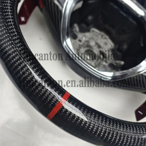 Volante Deportivo de Fibra de Carbono y Cuero Perforado para Volkswagen VW Passat Golf 7 - Product Image 5