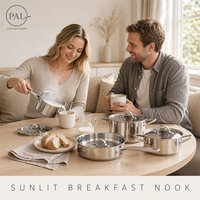Ensemble d'ustensiles de cuisine en acier inoxydable 304, finition miroir, base composite, casseroles, poêles et marmites pour hôtels – Vente directe usine
