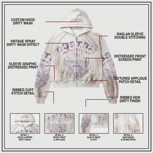 Vintage Dirty Washed Streetwear Tracksuit <strong>Men</strong> Custom Graphic Zip up <strong>Hoodie</strong> <strong>and</strong> Baggy <strong>Shorts</strong> <strong>Set</strong> Oversized Cotton 2 Piece <strong>Set</strong> - Product Image 3