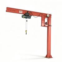 Grue à flèche pivotante sur colonne autoportante Kunheng Machinery HSC-1000 de 1 à 2 tonnes à vendre