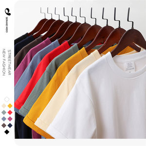 Camiseta de calle para hombre de talla grande 230gsm 100% algodón, estampado de pantalla personalizado de gran tamaño - Product Image 3