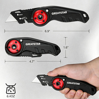 Couteau utilitaire pliant multifonctionnel professionnel OEM, couteau utilitaire rétractable avec tournevis