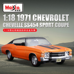 Modellino in Scala 1:18 <span class=keywords><strong>Maisto</strong></span> 1971 SS454 Sport Coupé, Auto d'Epoca in Lega Pressofusa, Giocattolo per Bambini - Product Image 4