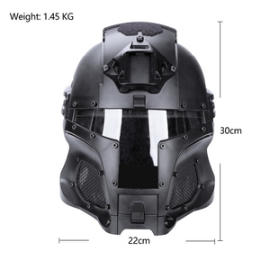 Middeleeuwse Ijzeren Krijgershelm Outdoor Cs Game Training Bril Uitgebreide Helm Uitrusting - Product Image 3