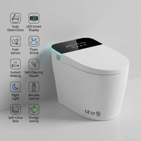 Inodoro Inteligente de Cerámica para Baño, Inodoro Automático Montado en el Suelo, Inodoro con Bidé Inteligente para Hotel
