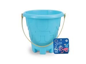 Secchiello da Spiaggia in Plastica Colorato per Bambini, Giocattolo Leggero e Resistente per Costruire Castelli di Sabbia in Estate - Product Image 1