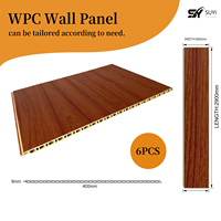 Panneaux muraux en WPC à grain de bois modernes en gros, panneaux composites écologiques et sûrs pour la décoration dans divers endroits