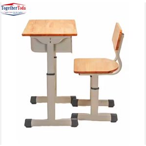 Ensemble de mobilier de formation scolaire moderne, durable, écologique, ergonomique et stable, avec bureau et chaise en bois à hauteur réglable pour salle de classe - Product Image 2