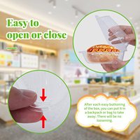 Triangle En Plastique À Charnière À Emporter Conteneurs Boîte De Nourriture À Clapet En Plastique Pour Dessert Gâteaux Biscuits Salades Pâtes Sandwiches