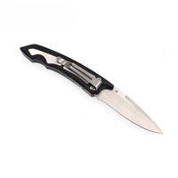 Nouveau style couteau pliant de camping extérieur DIY Henstrong OEM, lame en acier inoxydable, manche en aluminium anodisé dur, avec bouton de pouce et liner
