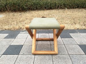 Taburete plegable portátil de teca, conveniente para acampar y pescar, de alta calidad - Product Image 2