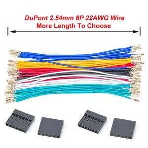 Dupont 2.54mm Wire Female To Female Dupont Connector 22AWG Pre-Crimped Cable Single Row 1/2/3/4/5/6/7/8/9/10P