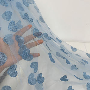 ผ้าตาข่ายไนลอนพิมพ์ลายหัวใจวิบวับ ผ้าโปร่งแสง สำหรับกระโปรงผู้หญิง ชุดเด็ก งานปาร์ตี้ ตกแต่ง ขายส่ง - Product Image 3