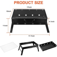 FoldinPortable fumeur charbon de bois Barbecue Grill Camping voyage pique-niques jardin plage fête en plein air Mini Barbecue Grills