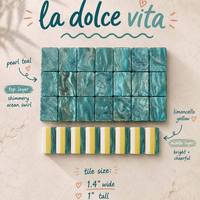 Collection La Dolce Vita : Jeu de tuiles de Mahjong vintage multicolores, tuiles de Mahjong américaines gravées pour les jeux en famille