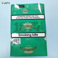 Pochette à tabac en gros anti-odeur pour feuilles de tabac à rouler, sac à cigarettes, emballage MOPP/PET/PE avec fermeture éclair