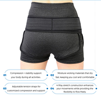 Ceinture de hanche sacro-iliaque antidérapante flexible stabilisateur de bas du dos sangles de soutien de la hanche en polyester