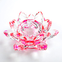 Fleur de Lotus en acrylique, cristal à ongles, 1 pièce, cristal, avec capuchon en diamant