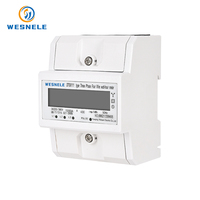 Compteur d'électricité intelligent triphasé à quatre fils WeiSen, électronique, rail DIN, puissance active, précision 0,5 %, courant maximal 40 A